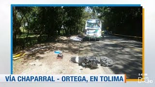 Tres personas fallecieron en un accidente en la vía Chaparral Tolima [upl. by Dolan]