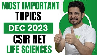 Most important topics for CSIR NET life science 2023  Shomus Biology CSIR NET preparation tips [upl. by Low89]