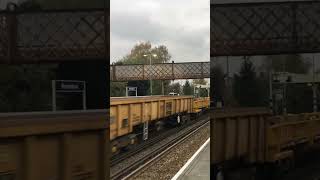 66711 Aggregates Passes Brockenhurst Railway Station on Platform 3 [upl. by Sucramal]