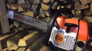 Stihl 036 After rebuild and adjustment [upl. by Aklam]