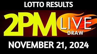 Lotto Result Today 200 pm draw November 21 2024 Thursday PCSO LIVE [upl. by Halilak884]