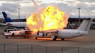 Plane Explodes At Airport [upl. by Cecilio]