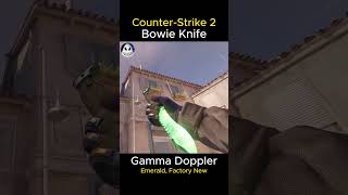 BOWIE KNIFE  Gamma Doppler Emerald 2024  Factory New FN  Skin Showcase  Animation CS2 [upl. by Leinod]