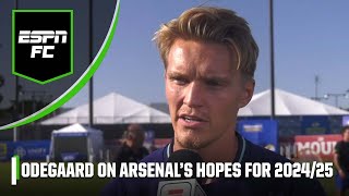 Martin Odegaard EXCLUSIVE Arsenal closing the gap on Man City Kai Havertz amp more  ESPN FC [upl. by Marder]