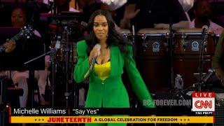 Michelle Williams  Say Yes  Optimistic feat Anthony Hamilton amp Mary Mary CNN Juneteenth Event [upl. by Kalila657]