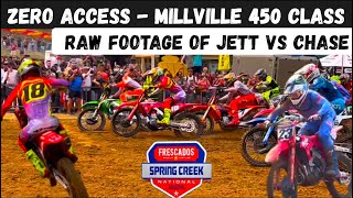 JETT VS SEXTON  Zero Access Millville 450 Class Raw Footage [upl. by Frangos]