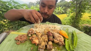 Eating chicken curry and chicken liver chutney  Naga mukbang [upl. by Gertrudis]