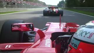 Ricciardo And Raikkonen Scythe Past Bottas  F1 Best Overtakes of 2017 [upl. by Mcfadden138]