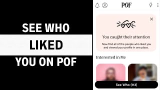 Plenty of Fish  How to See Who Liked You  POF Dating App [upl. by Conyers464]