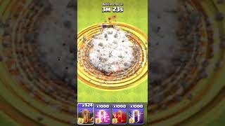 Earthquake vs Town Hall coc cocclans games gaming viralvideos [upl. by Ahsital699]