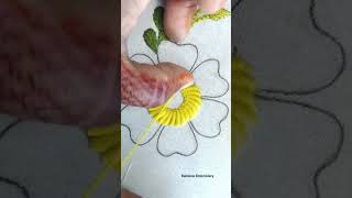 Amazing Hand Embroidery Flower Design  Stitch Embroidery Designs embroidery [upl. by Garett]