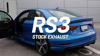 2018 Audi RS3 Exhaust Sound  Start Up Revs amp FlyBy 400HP amp STOCK [upl. by Violante927]