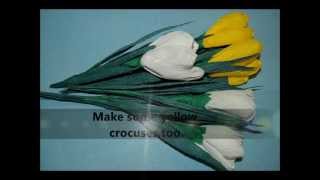 How to make crepe paper flowers  crocus DIY [upl. by Vasiliu]