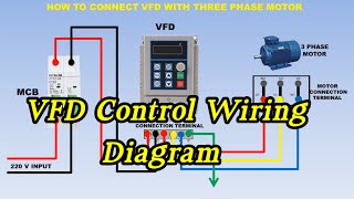 VFD Control Wiring Diagram  How to Wire a VFD  Variable Frequency Drive [upl. by Yenitsed]