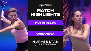 Yulia Putintseva vs Anastasia Gasanova  2021 NurSultan Quarterfinal  WTA Match Highlights [upl. by Anyal]