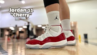 Hooping in the Air Jordan 11 “Cherry”2022 How Does It Perform [upl. by Brace]