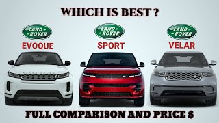 2024 Range Rover Evoque vs 2024 Range Rover Sport vs 2024 Range Rover Velar  Which is better [upl. by Lasonde301]