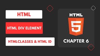 HTML Div  HTML Classes  HTML Id [upl. by Halonna]