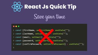 React js Form Handling  React js Quick Tips for saving your time [upl. by Arriaet]