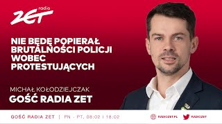 Michał Kołodziejczak nie będę popierał brutalności policji wobec protestujących [upl. by Eilsew]