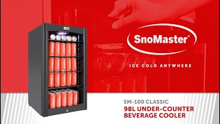 SnoMaster 98L Classic UnderCounter Beverage Cooler SM100 CLASSIC [upl. by Bergh189]