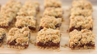 Date Oatmeal Squares Recipe  How to Make Date Squares [upl. by Eiryk]