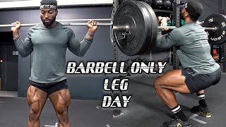 BARBELL ONLY LEG WORKOUT TO BUILD BIG LEGS  Full workout and Top tips [upl. by Brace]