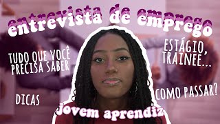 ENTREVISTA DE EMPREGO DICAS PARA PASSAR  jovem aprendiz estágio  by Mandy [upl. by Aztiley]