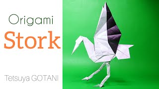 Origami Stork tutorial [upl. by Eladnor]