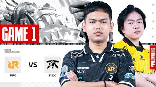 RRQ HOSHI vs FNATIC ONIC  Regular Season Week 2 Day 2  Game 1  MPLIDS14 [upl. by Omissam359]