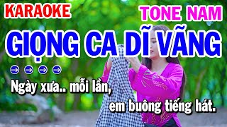 Giọng Ca Dĩ Vãng Karaoke Tone Nam Nhạc Sống  Karaoke Công Trình [upl. by Fonda]