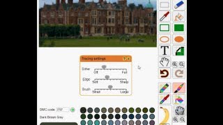 Making a Cross Stitch Pattern from a Photo with Pattern Grid [upl. by Yrem]