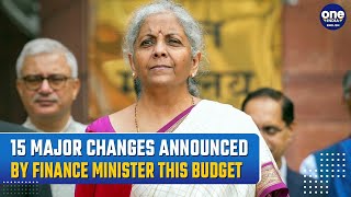 Union Budget 2024 Highlights Here Are The 15 Major Changes Announced By Finance Minister  Oneindia [upl. by Corley811]