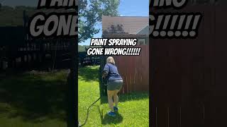 PAINT SPRAYING GONE WRONG  PAINT JAMS IN GUN  WHAT NOT TO DO contentcreator home shorts [upl. by Aivatra]