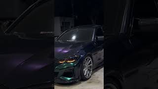 M340i CRAZY COLOR SHIFTING WRAP UNDER GAS STATION LIGHTING‼️🔥 automobile m340i bmw [upl. by Minnnie]