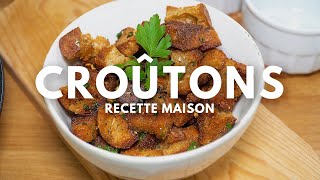 Des croutons croustillants et parfumés en quelques minutes seulement  🍞 [upl. by Ahsratal645]