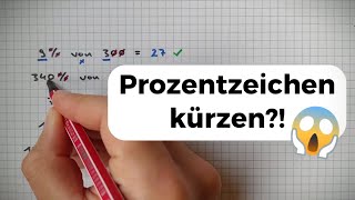 Mathe TRICK Prozente  Prozentzeichen mit Nullen kürzen [upl. by Needan]