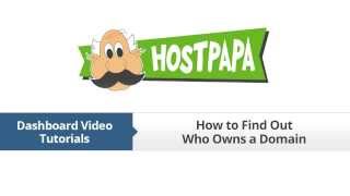 HostPapa Dashboard How to Find Out Who Owns a Domain [upl. by Ahseihs]