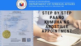 How to make an online appointment DFA Apostille Red ribbon [upl. by Saundra]