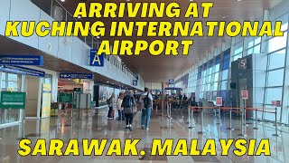 Arriving at Kuching International Airport Malaysia Borneo  terminal arrivals baggage collection [upl. by Cathyleen]