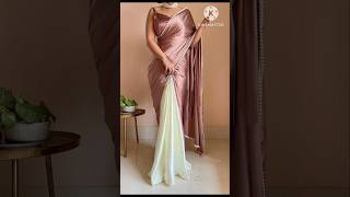 Letest saree designs 💖🤩💚 short youtubeshorts  new design net saree sleevesbridal saree designs [upl. by Brownley246]