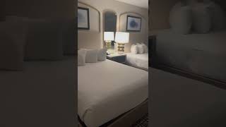 Hotel Paris Las Vegas room tour  500 per one night [upl. by Tijnar876]