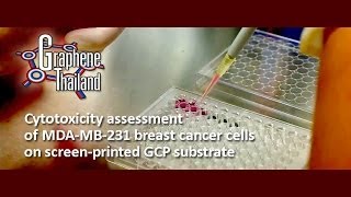 GT Cytotoxicity assessment of MDAMB231 breast cancer cells on screenprinted GCP substrate [upl. by Ramsa384]