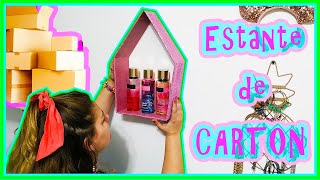 🔨Como hacer ESTANTES de CARTON 📦 RECICLADO para pared 📐  I am Dani DIY Craft [upl. by Ardnasxela]