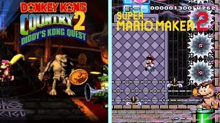 Super Mario Maker 2 Donkey Kong Country 2 Krocodile Kore Showcase [upl. by Azer]