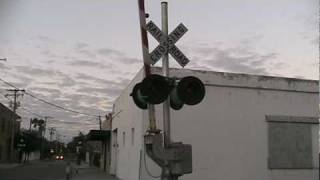 Trains passing through Tampas Ybor City [upl. by Kensell]