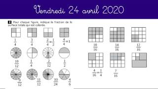 FRACTIONS exos 6ème  Classes virtuelles des 24 28 et 30 avril [upl. by Franklin]