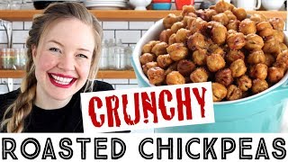 Easy Crunchy Roasted Chickpeas  How to Make Crunchy Chickpeas [upl. by Fayette]