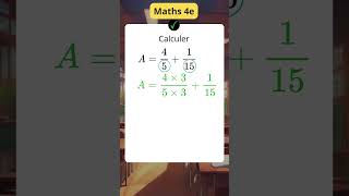 🧮 Défi Maths 4e  Addition de fractions relèverastu le défi  🤔 [upl. by Hyacinthe]