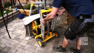 Dewalt DE7400 Heavy Duty Rolling Saw Workstation  a Toolstop DEMO [upl. by Coats]